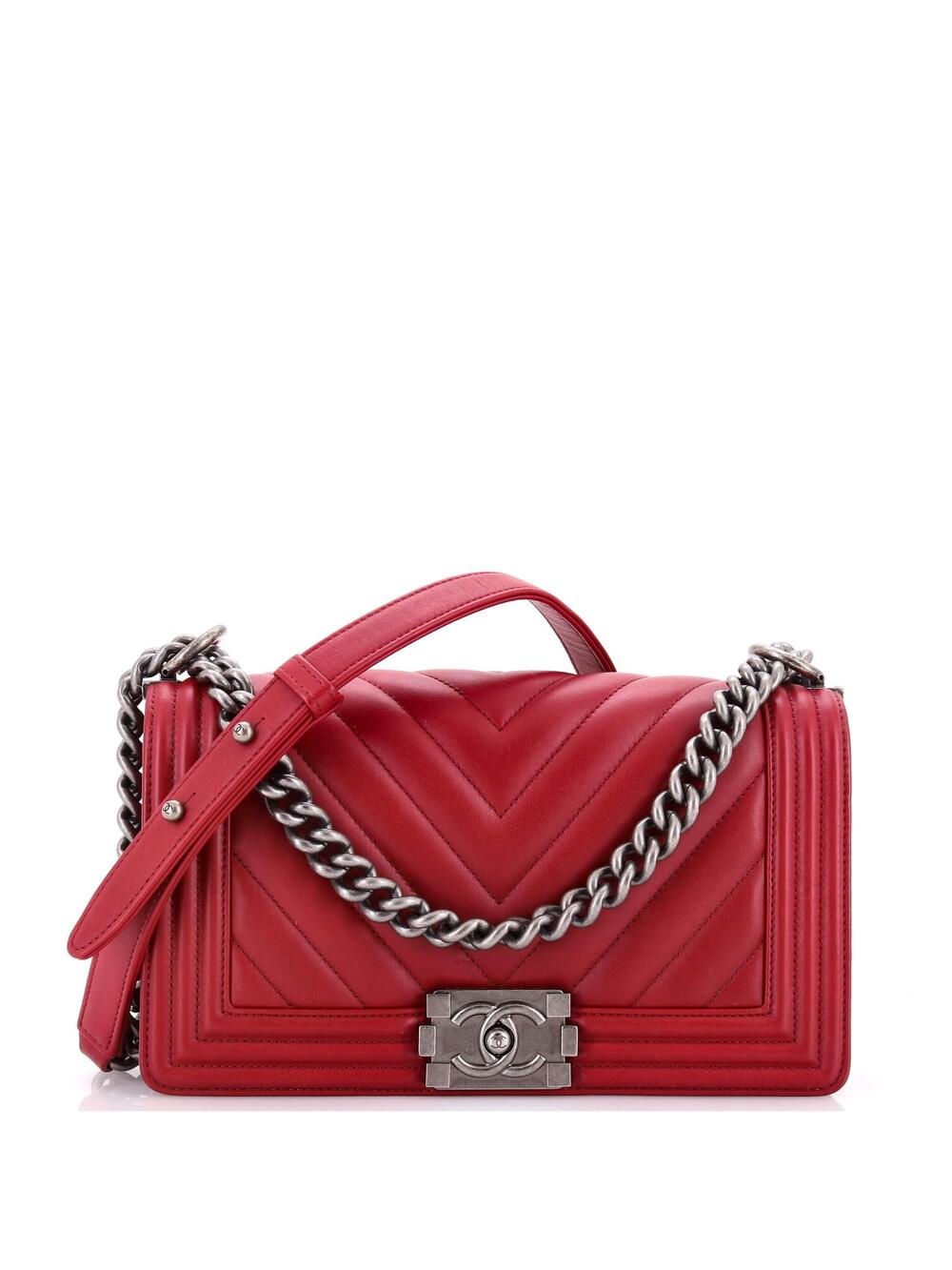 Chanel Boy Flap Bag Chevron Calfskin #296796C35B